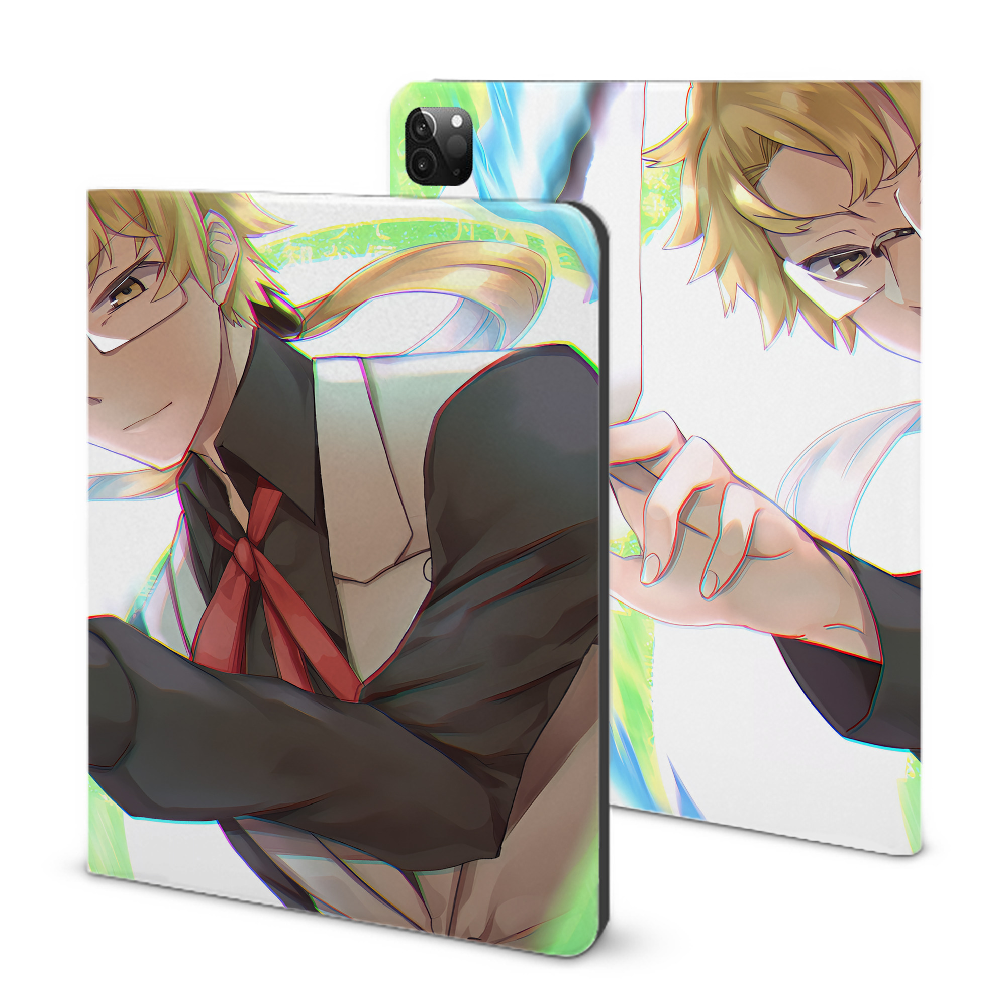 （画像用） 文豪ストレイドッグス Bungo Stray Dogs IPadケース ペンホルダー付き ブックスタイルデザイン